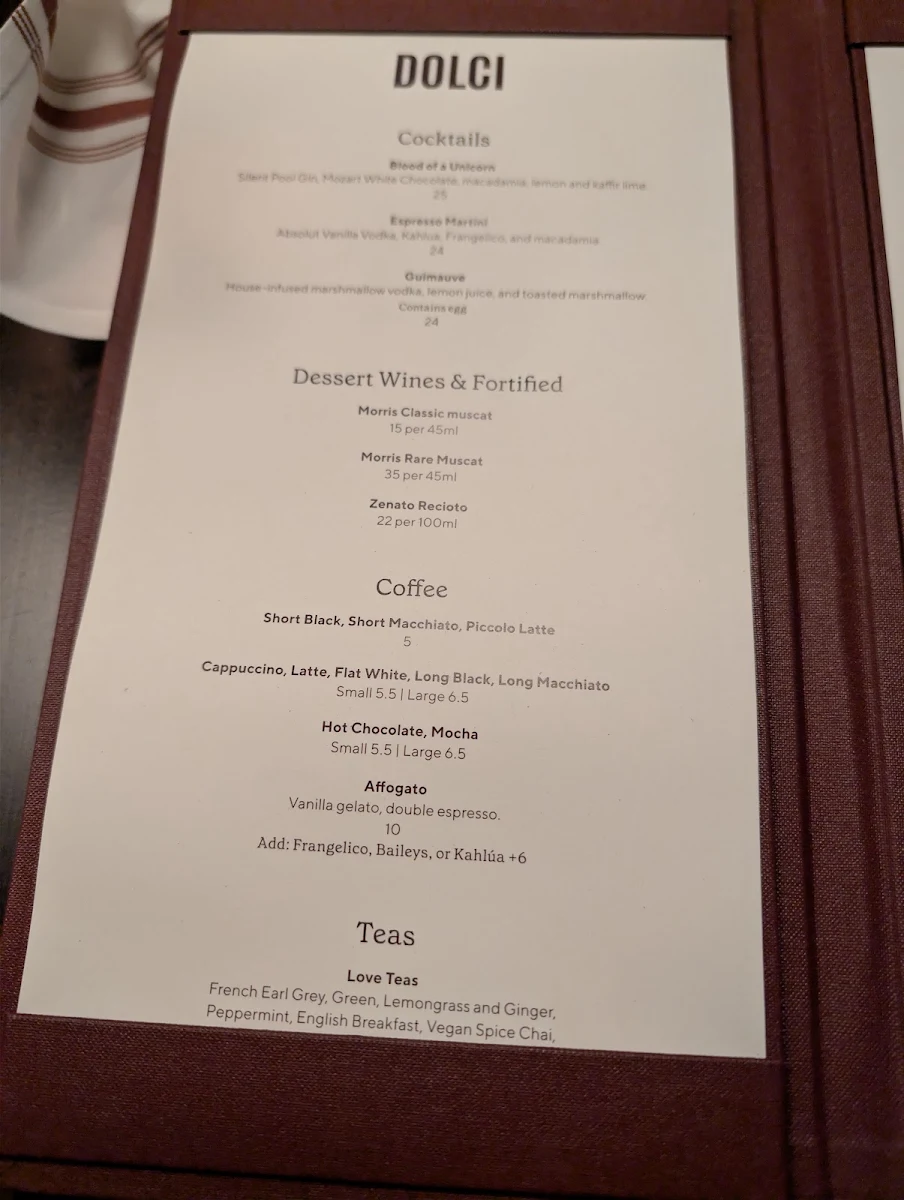 Menu, Meat Flour Wine Berwick