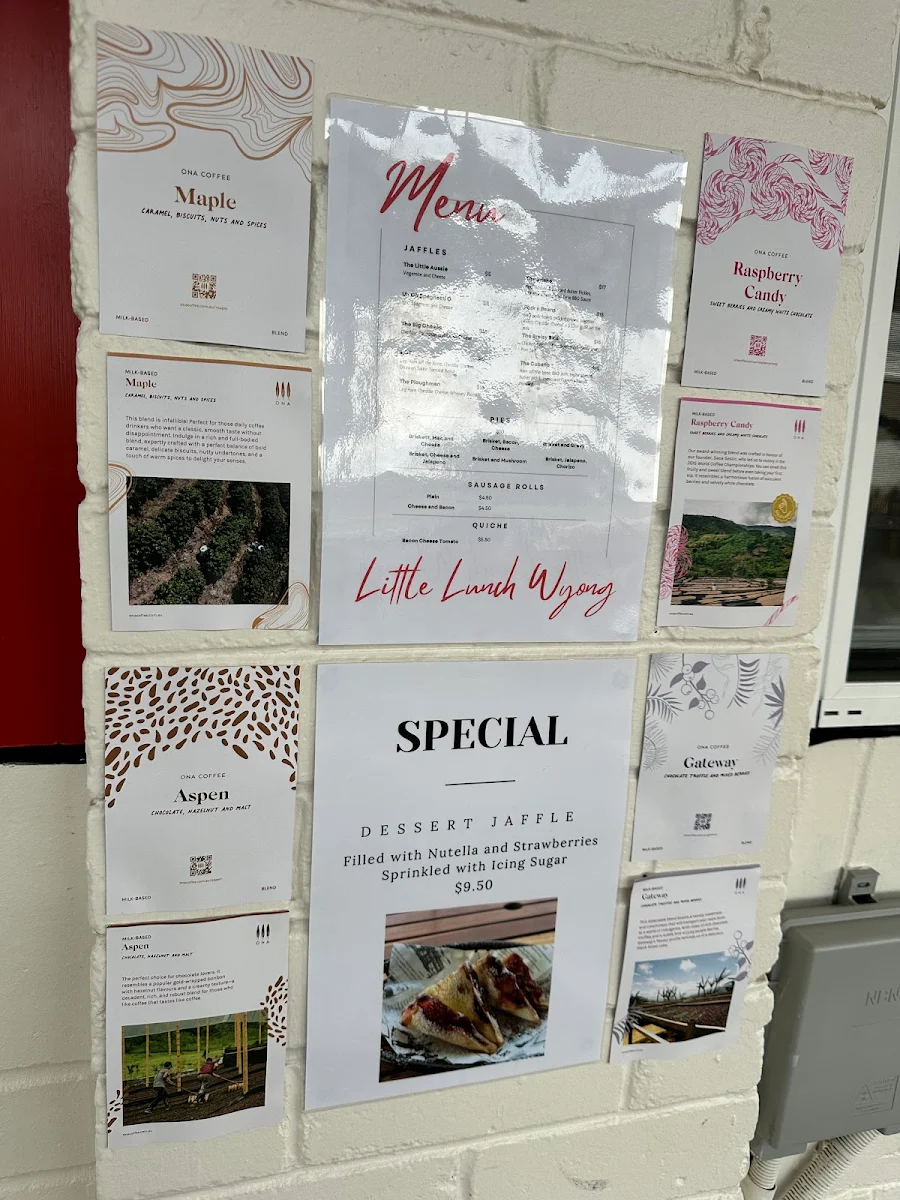 Menu, Little Lunch Cafe