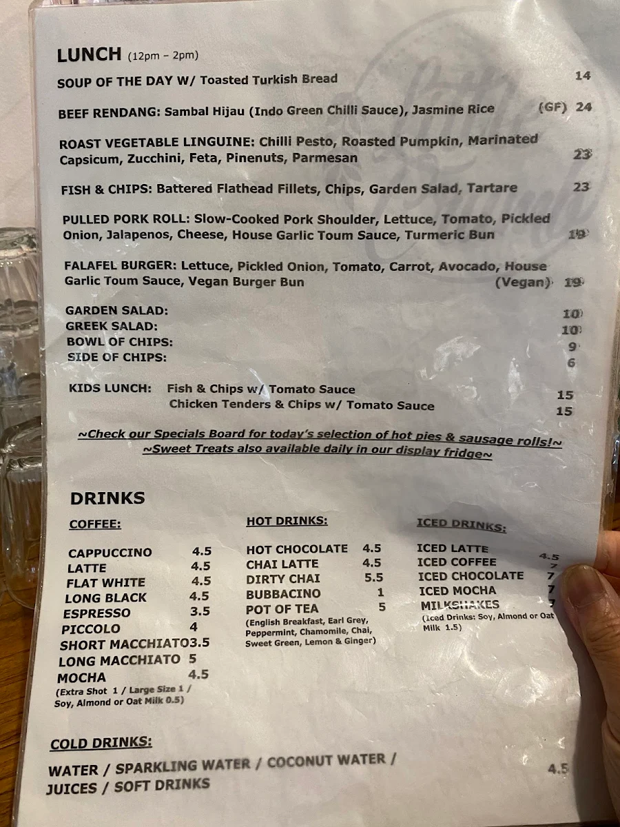 Menu, Little Crumb Bakery