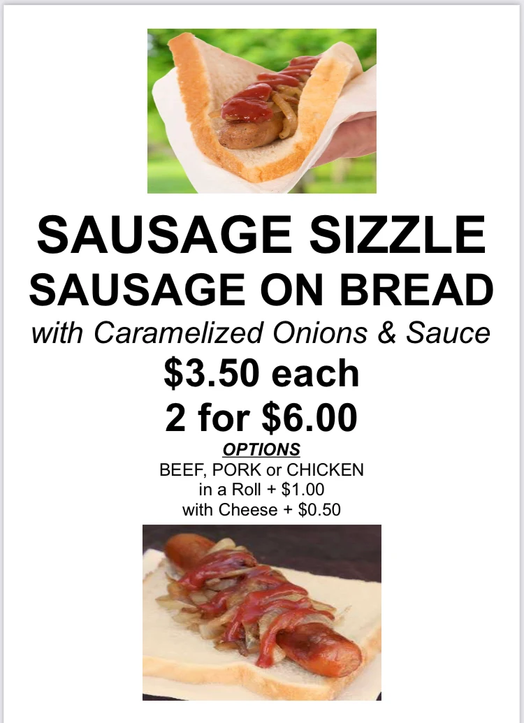 Menu, Aspendale Cafe
