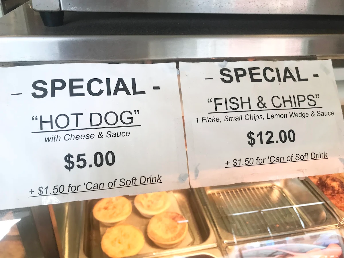 Menu, Aspendale Cafe