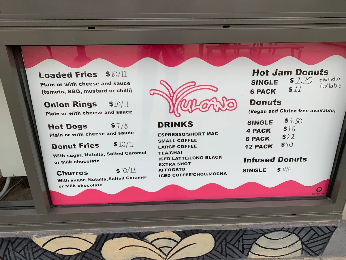 Menu, Vulcano Gelato Rye