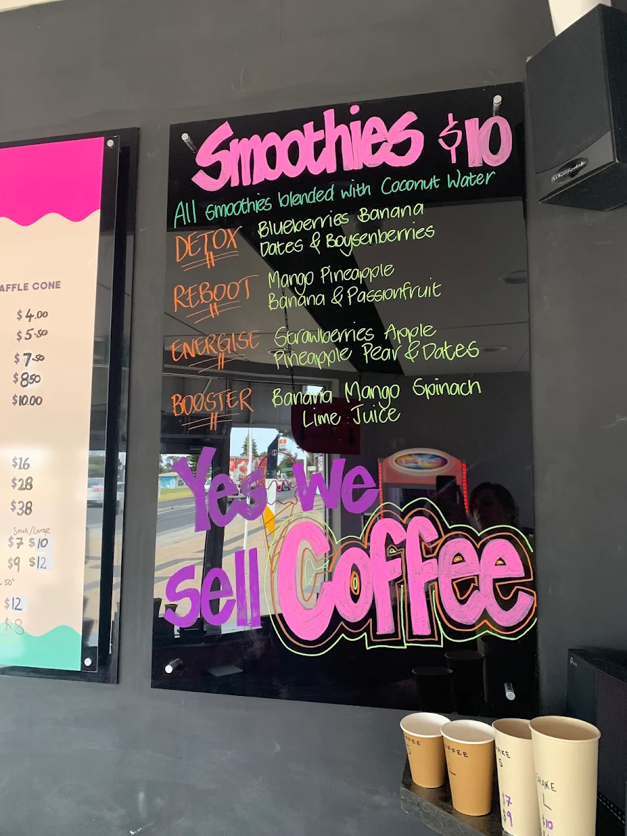 Menu, Vulcano Gelato Rye