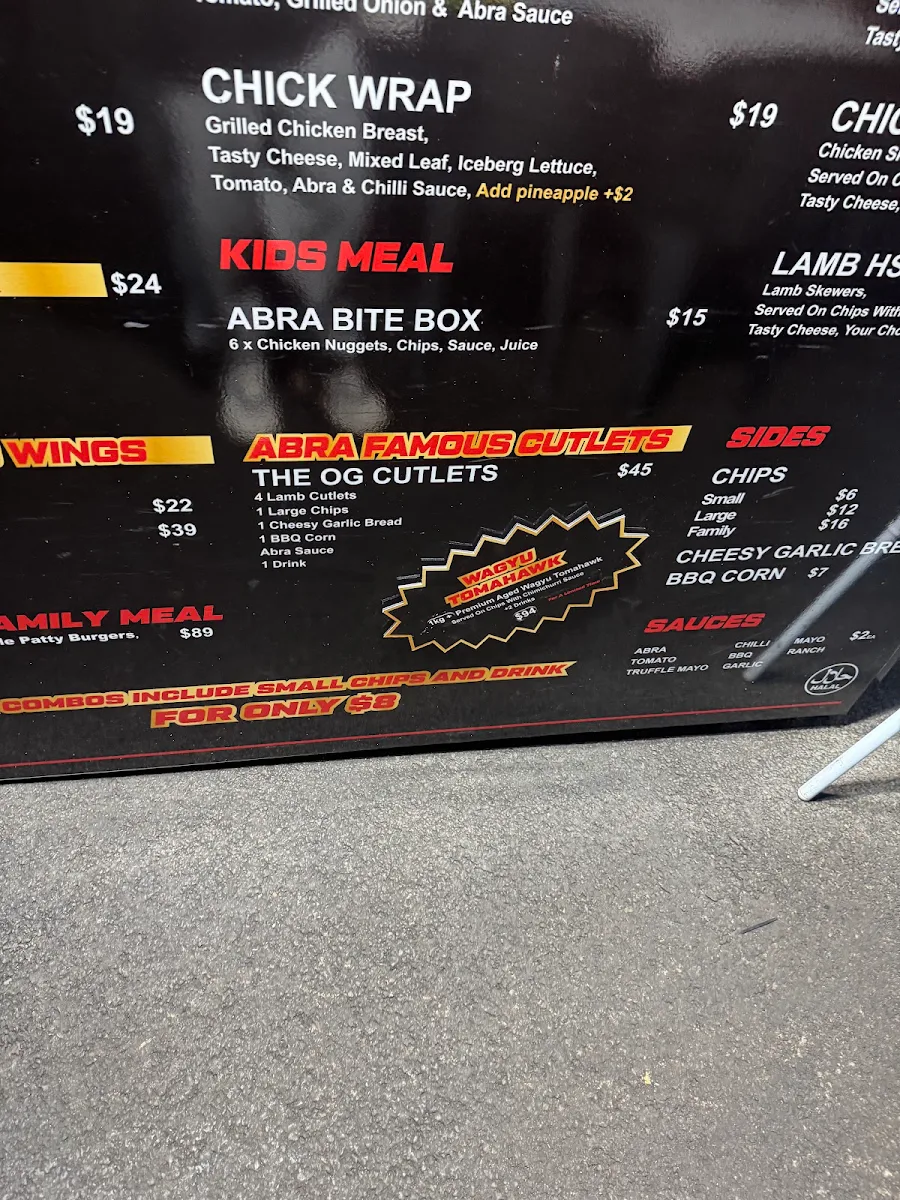 Menu, ABRAS BBQ HOUSE (PEAKHURST)