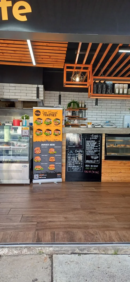 Menu, Cab's Cafe
