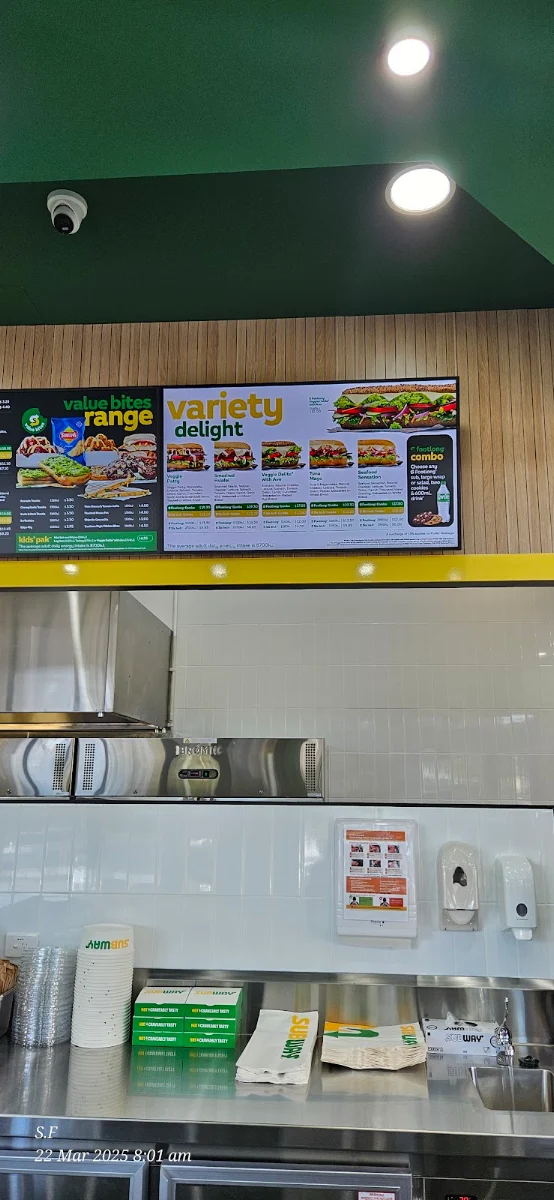 Menu, Subway Mandurah Greenfields