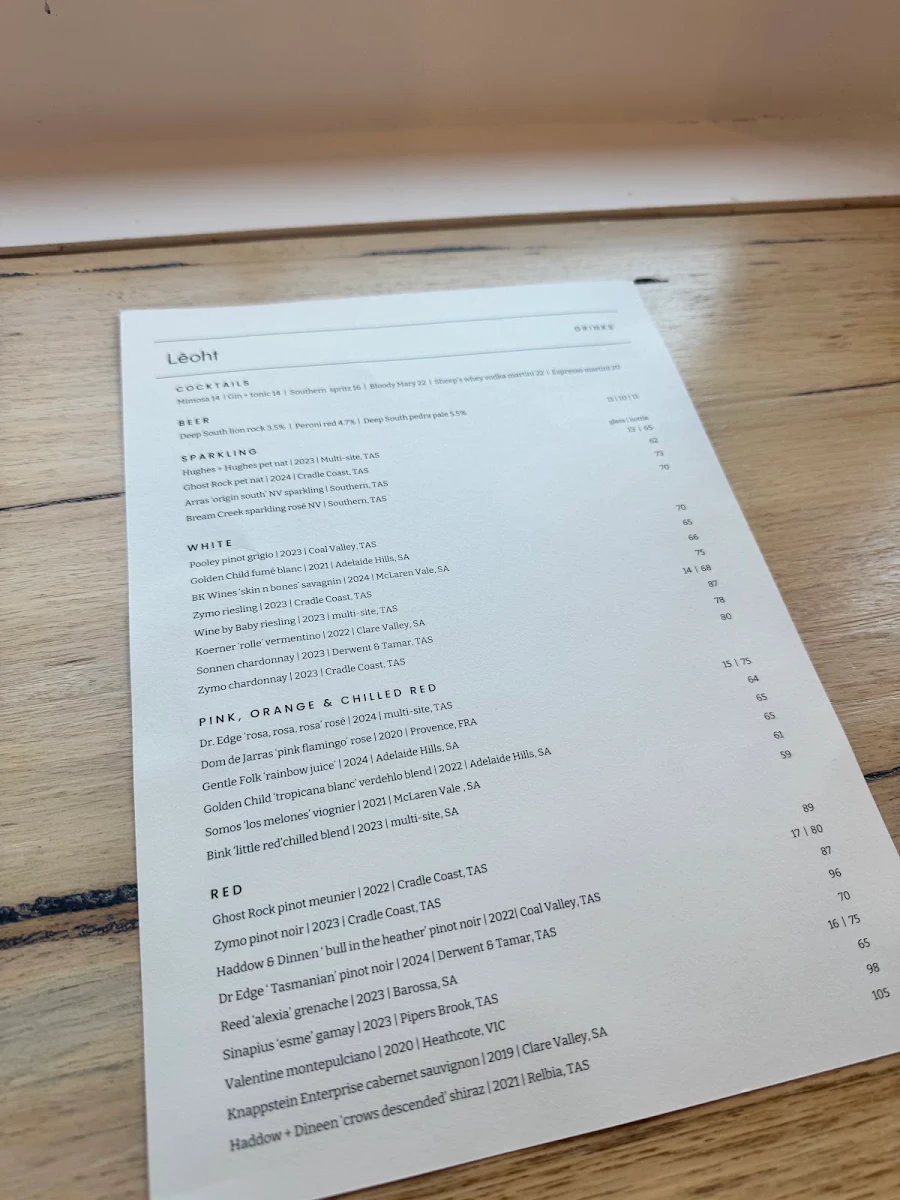 Menu, Lēoht