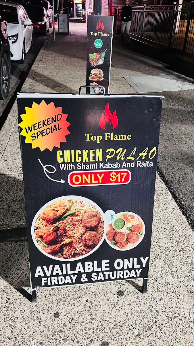 Menu, Top Flame