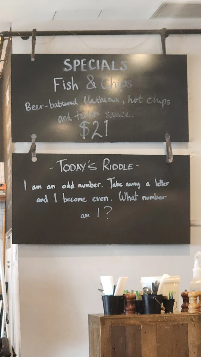 Menu, The Rusty Flute