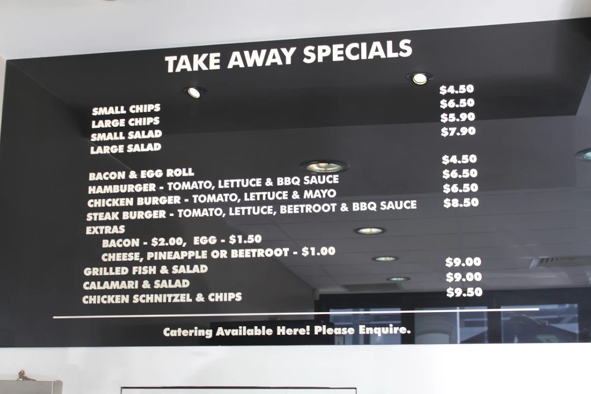 Menu, The Rusty Flute