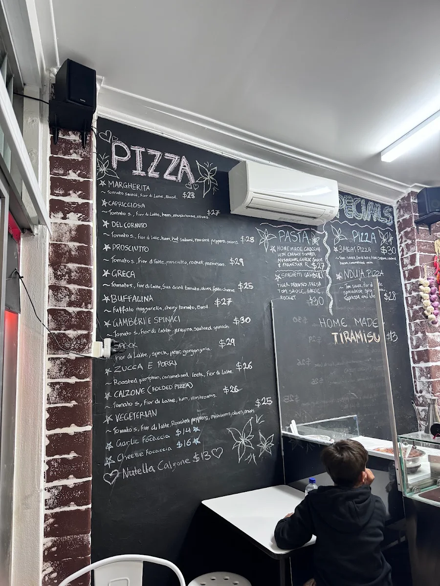 Menu, Corner Pizza and Grill