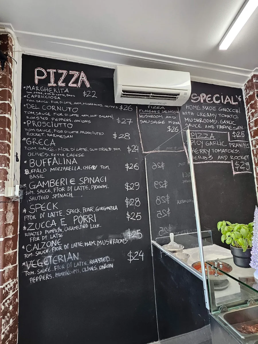 Menu, Corner Pizza and Grill