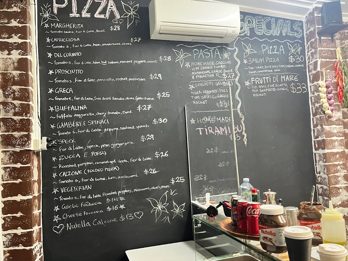 Menu, Corner Pizza and Grill