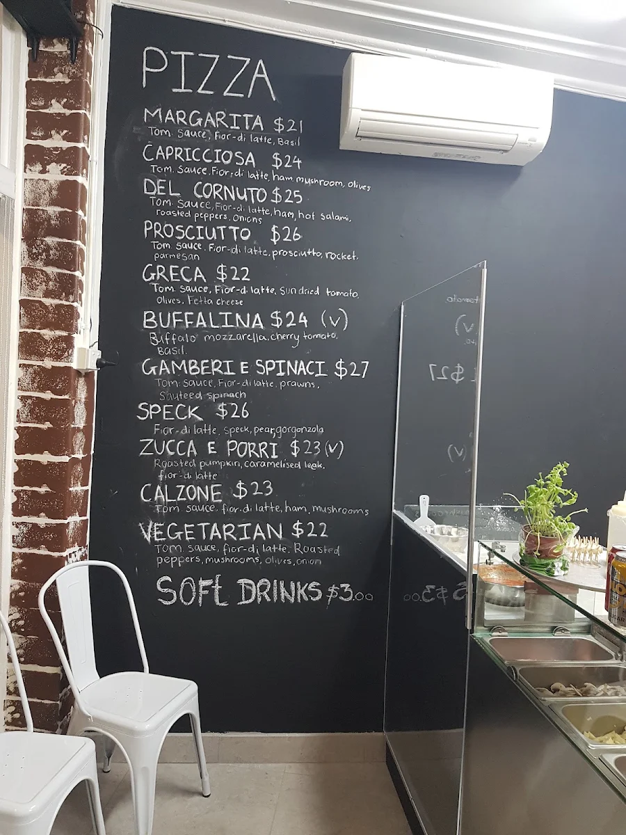Menu, Corner Pizza and Grill
