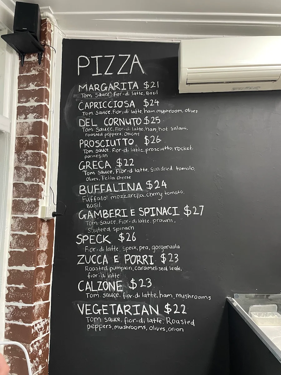 Menu, Corner Pizza and Grill