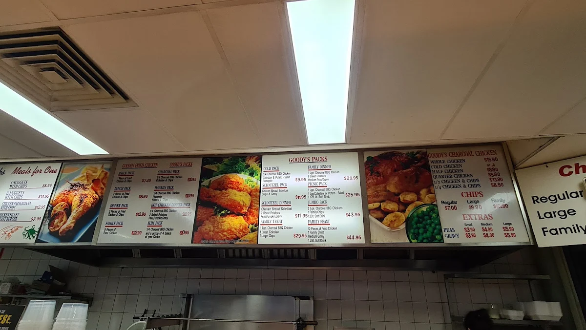 Menu, Goodys Charcoal Chicken