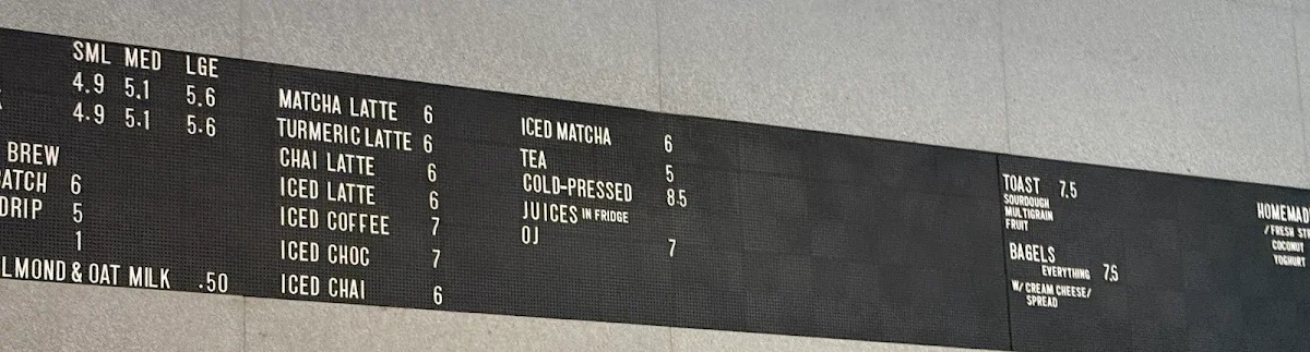 Menu, Meister