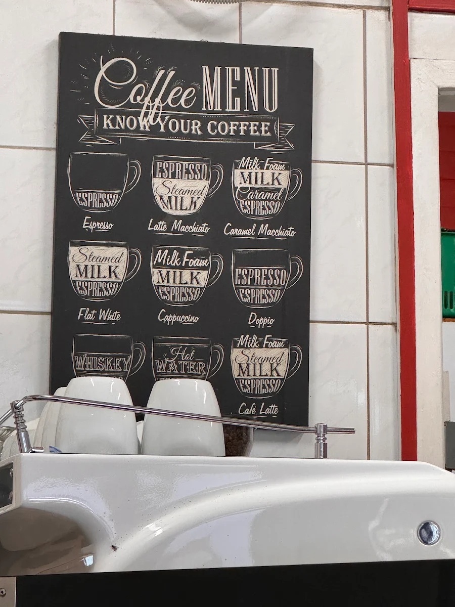 Menu, Embassy Cafe