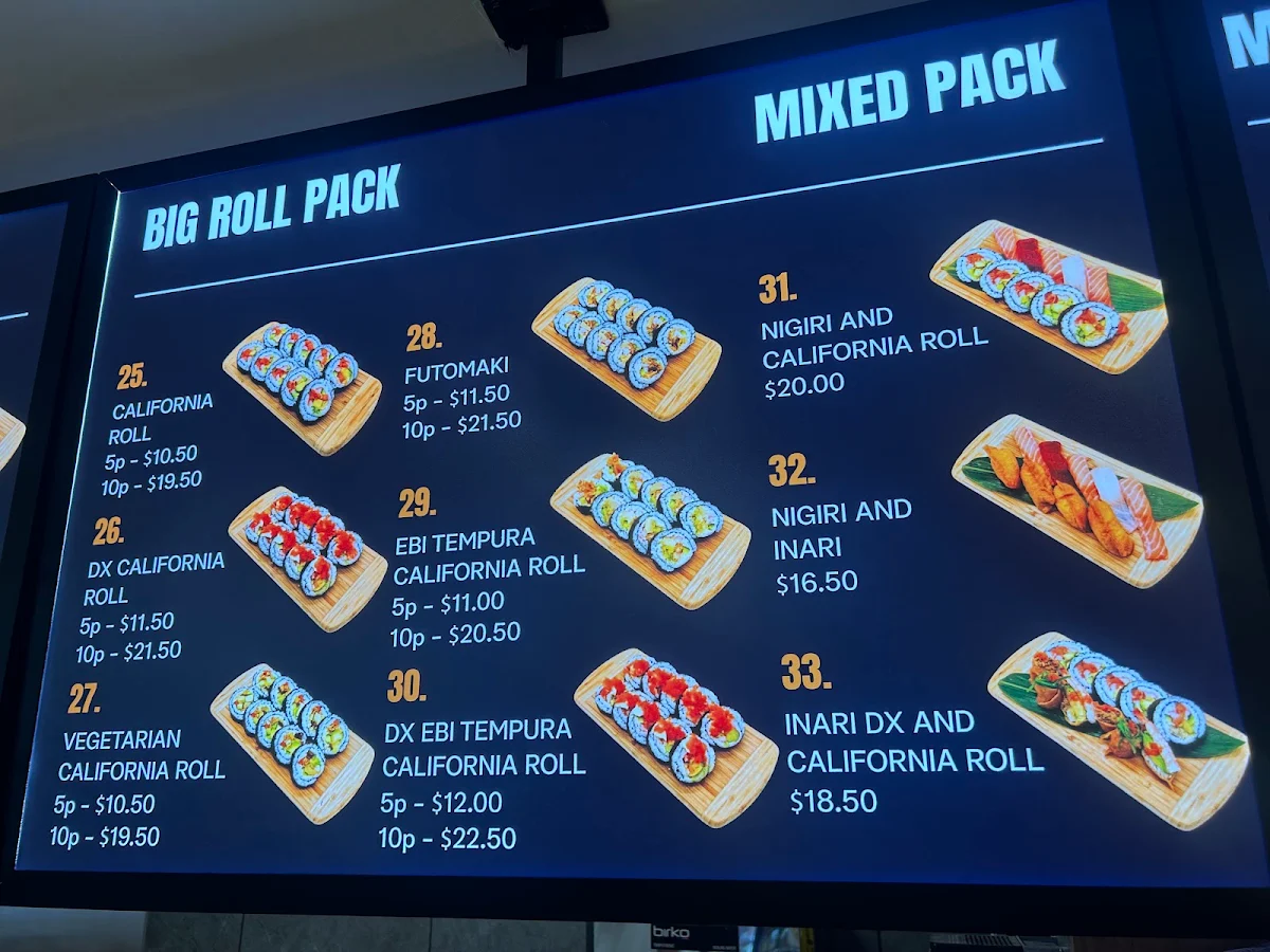 Menu, Shoten Sushi Takeaway and Grocery
