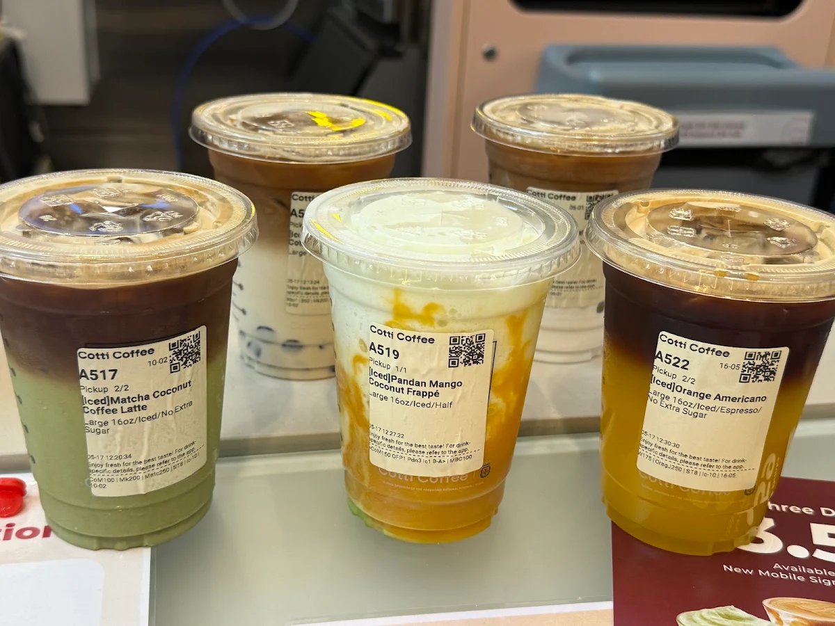 Menu, Cotti Coffee (Westfield Doncaster)