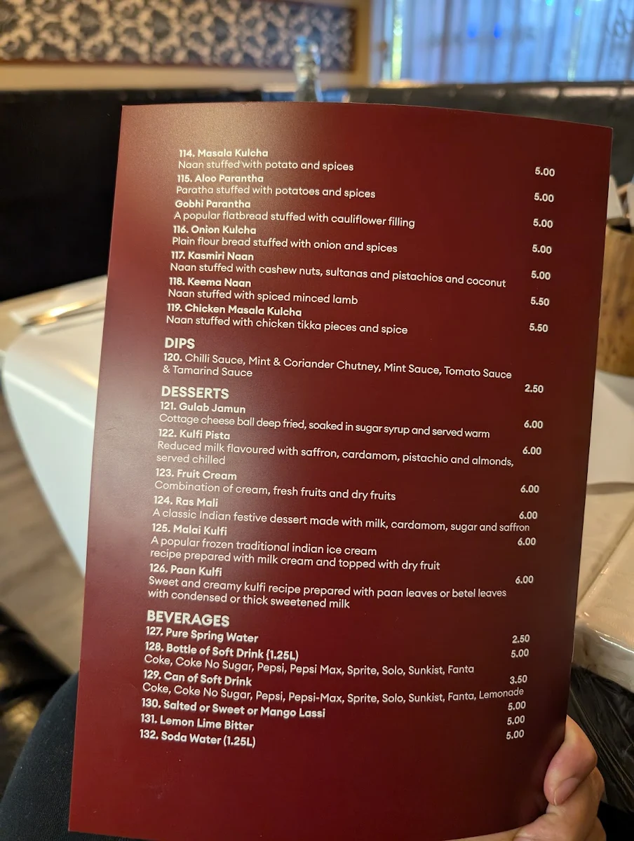 Menu, Laajwab Indian Restaurant
