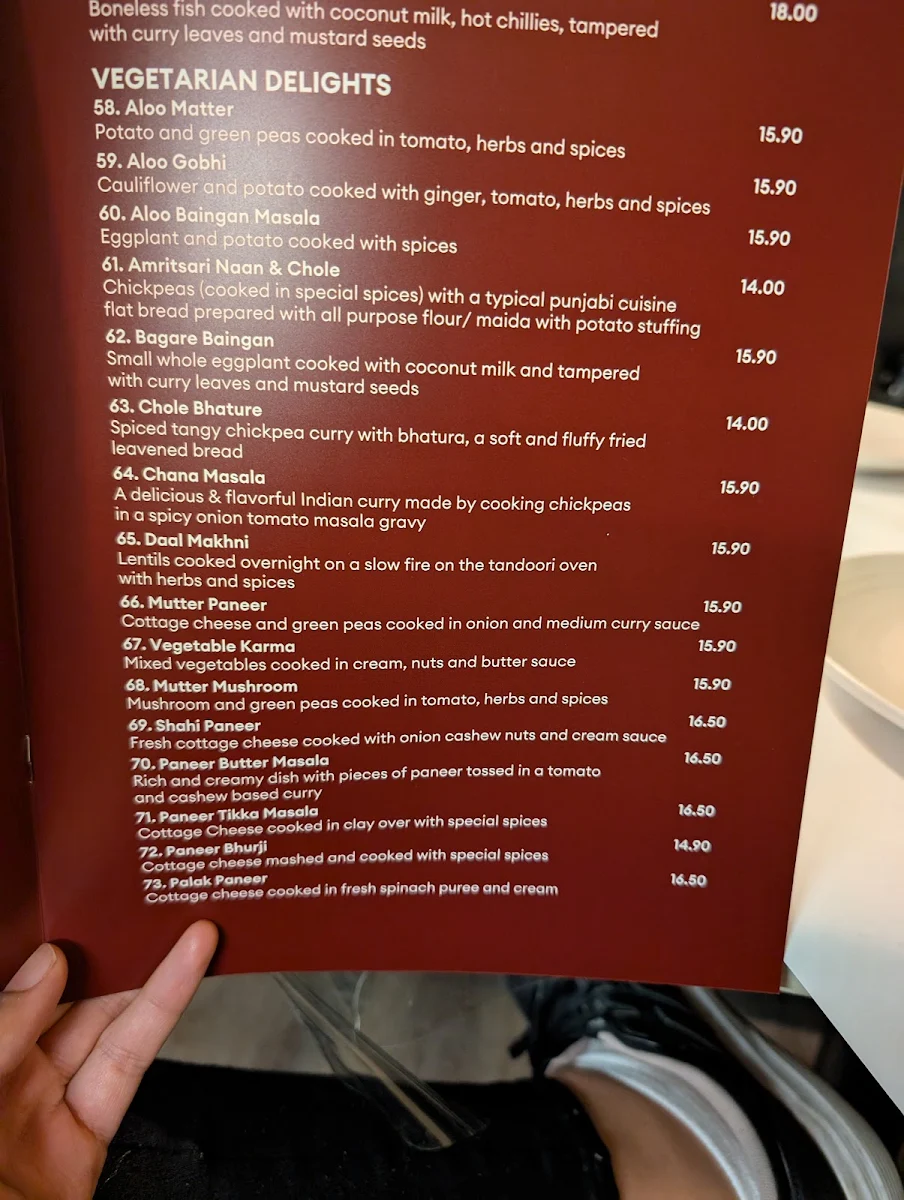 Menu, Laajwab Indian Restaurant