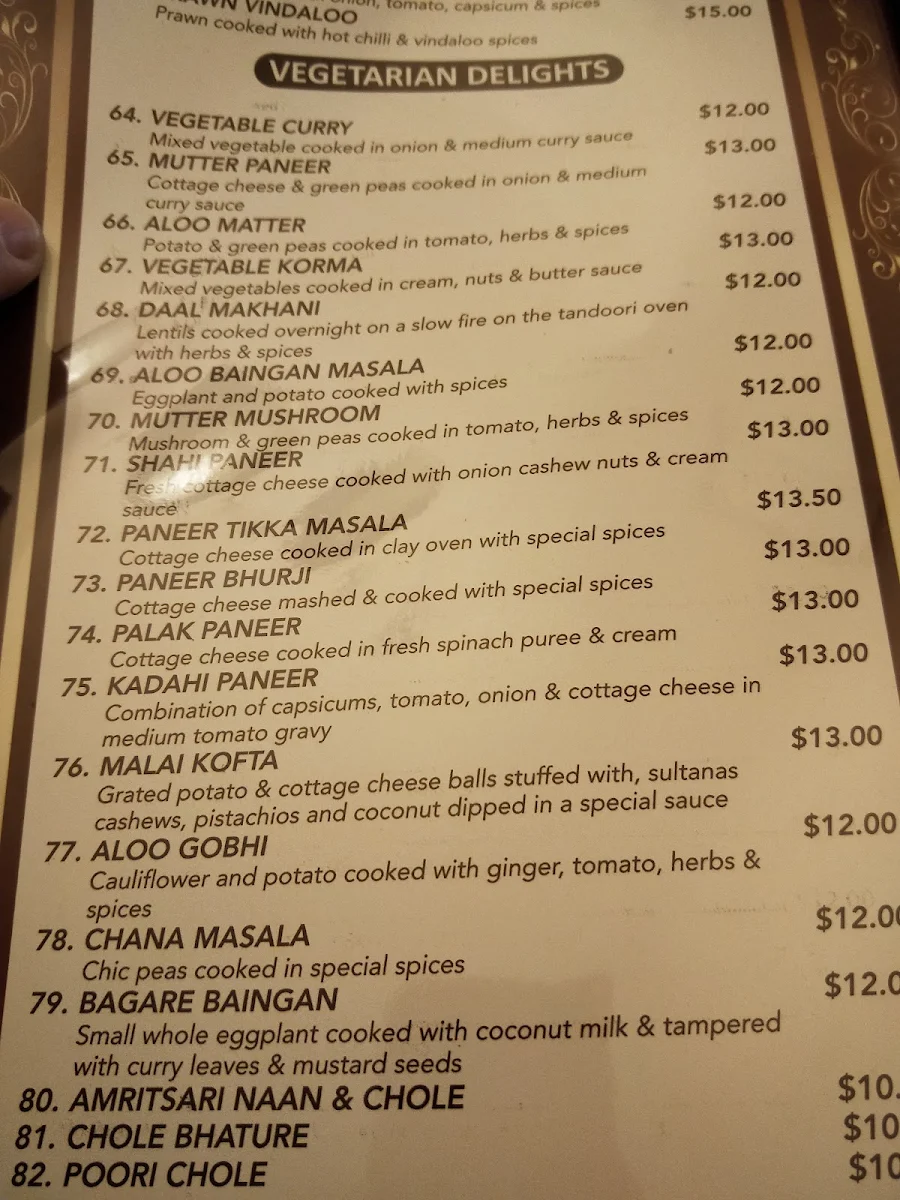Menu, Laajwab Indian Restaurant