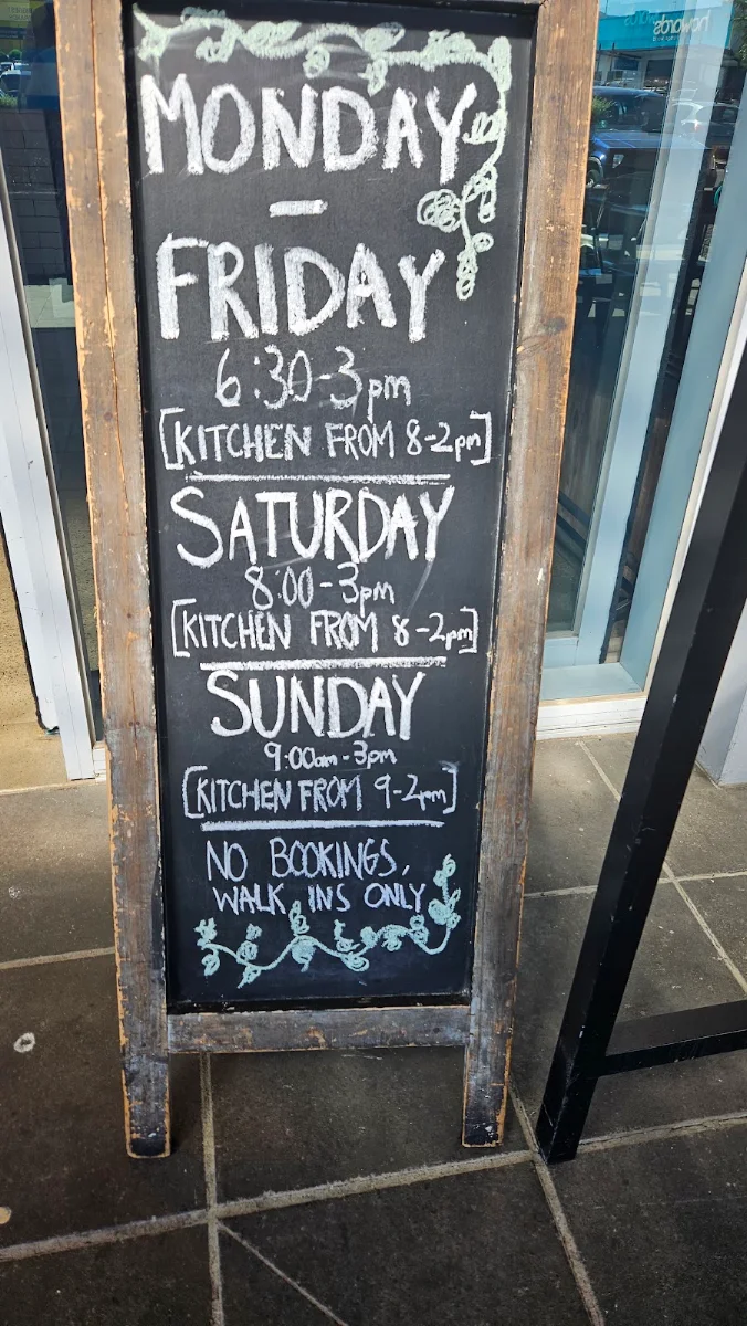 Menu, The Sober Mule cafe