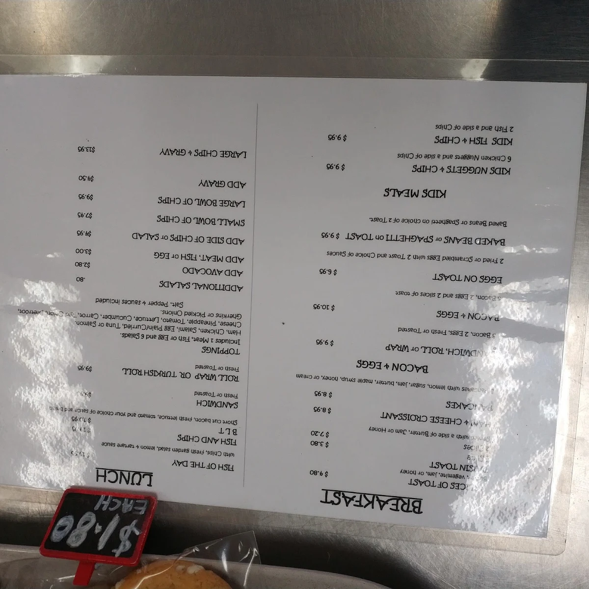 Menu, Coffee On Jacob