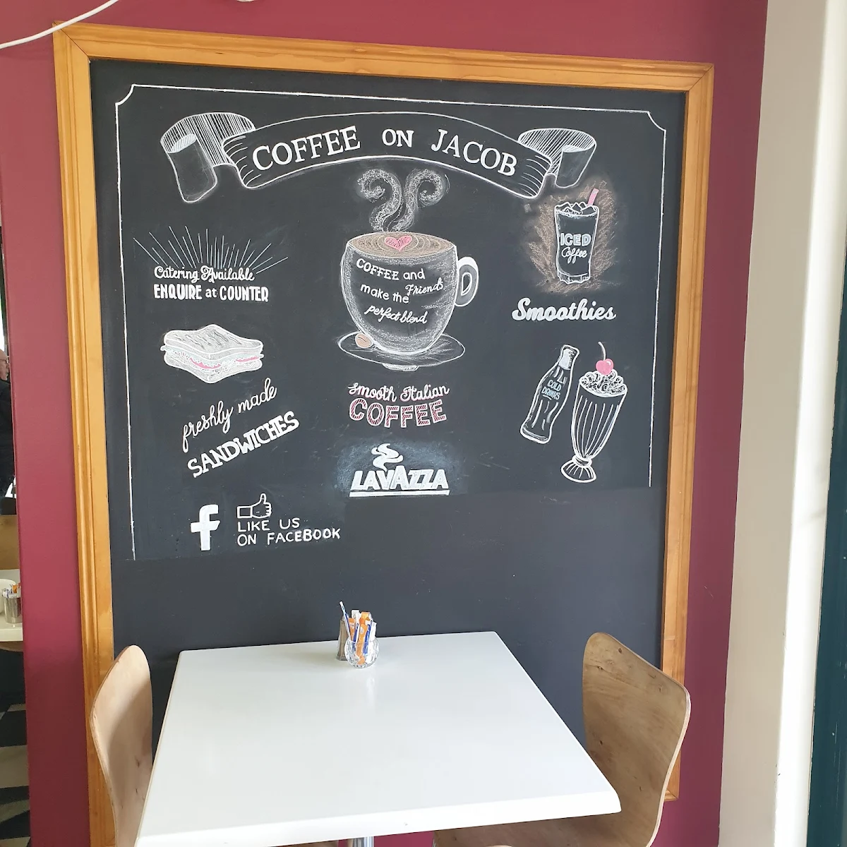 Menu, Coffee On Jacob