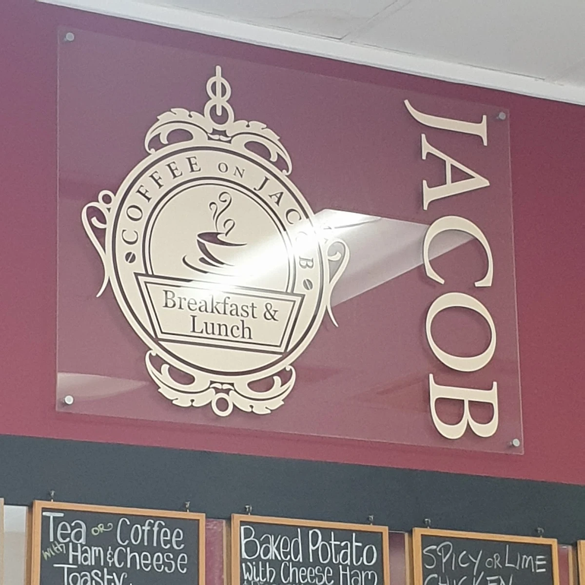 Menu, Coffee On Jacob