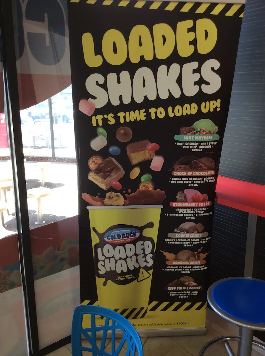 Menu, Cold Rock Ice Creamery Wantirna