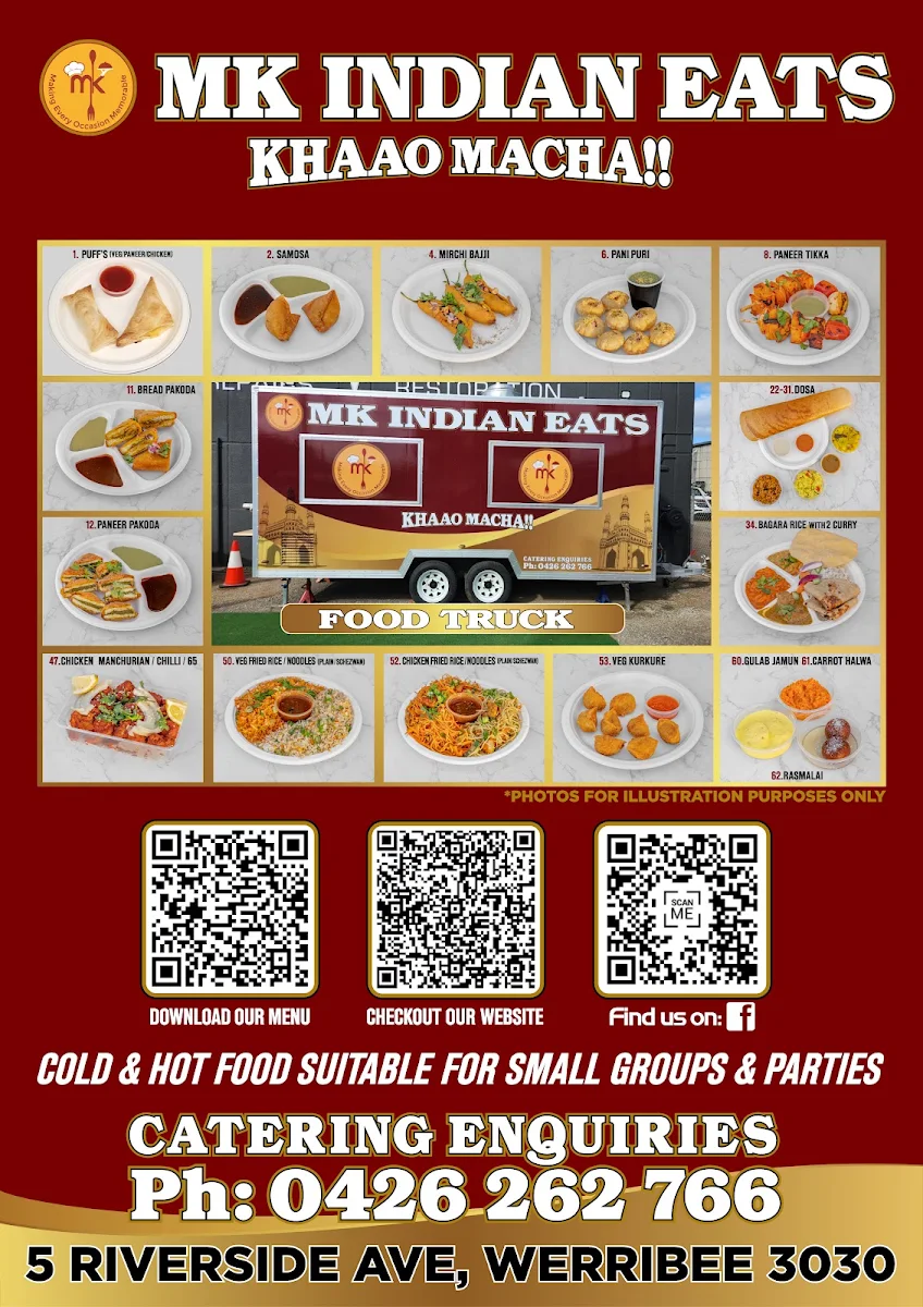 Menu, MK INDIAN EATS -"KAHOO MACHA"