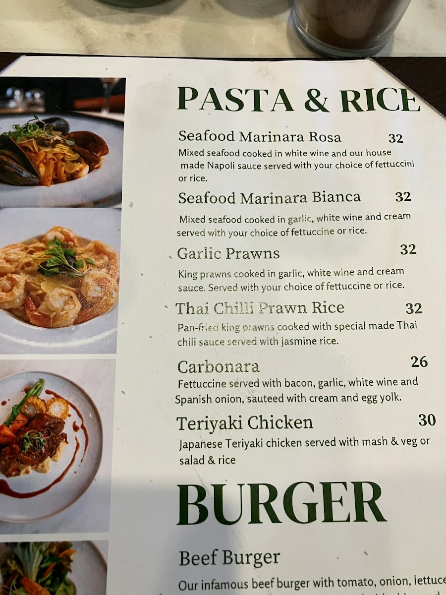 Menu, Portarlington Kitchen & Bar
