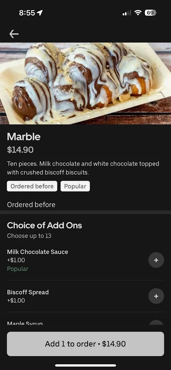 Menu, Loukuma Belfield