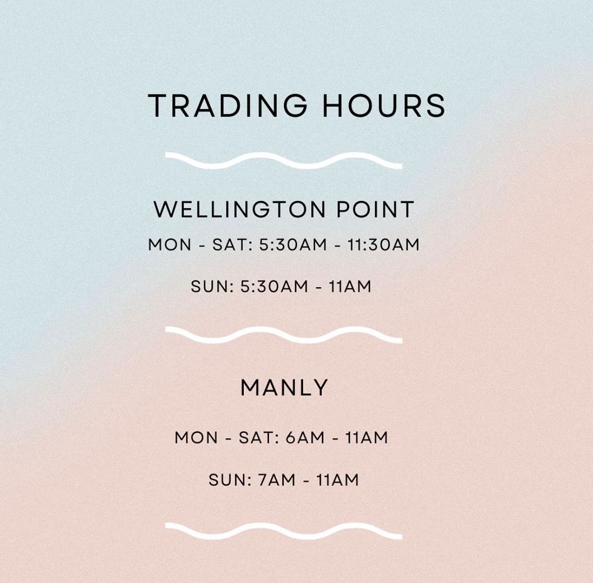 Menu, First Coffee Co Manly