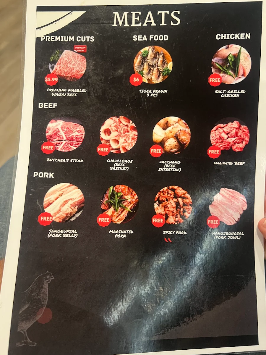 Menu, BeWon Korean BBQ Adelaide