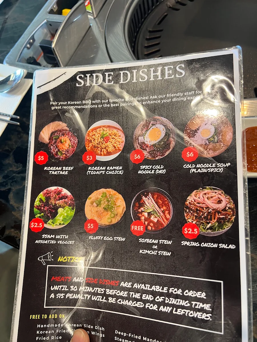 Menu, BeWon Korean BBQ Adelaide