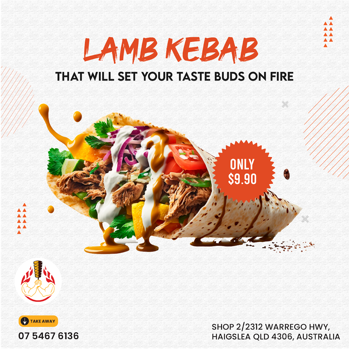 Menu, Over The Top Kebabs Haigslea