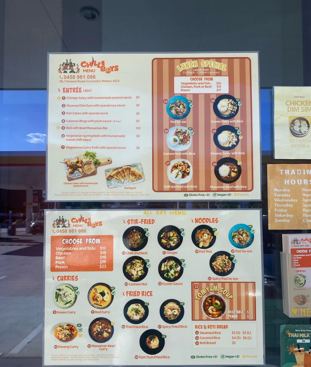 Menu, Chilli Boys