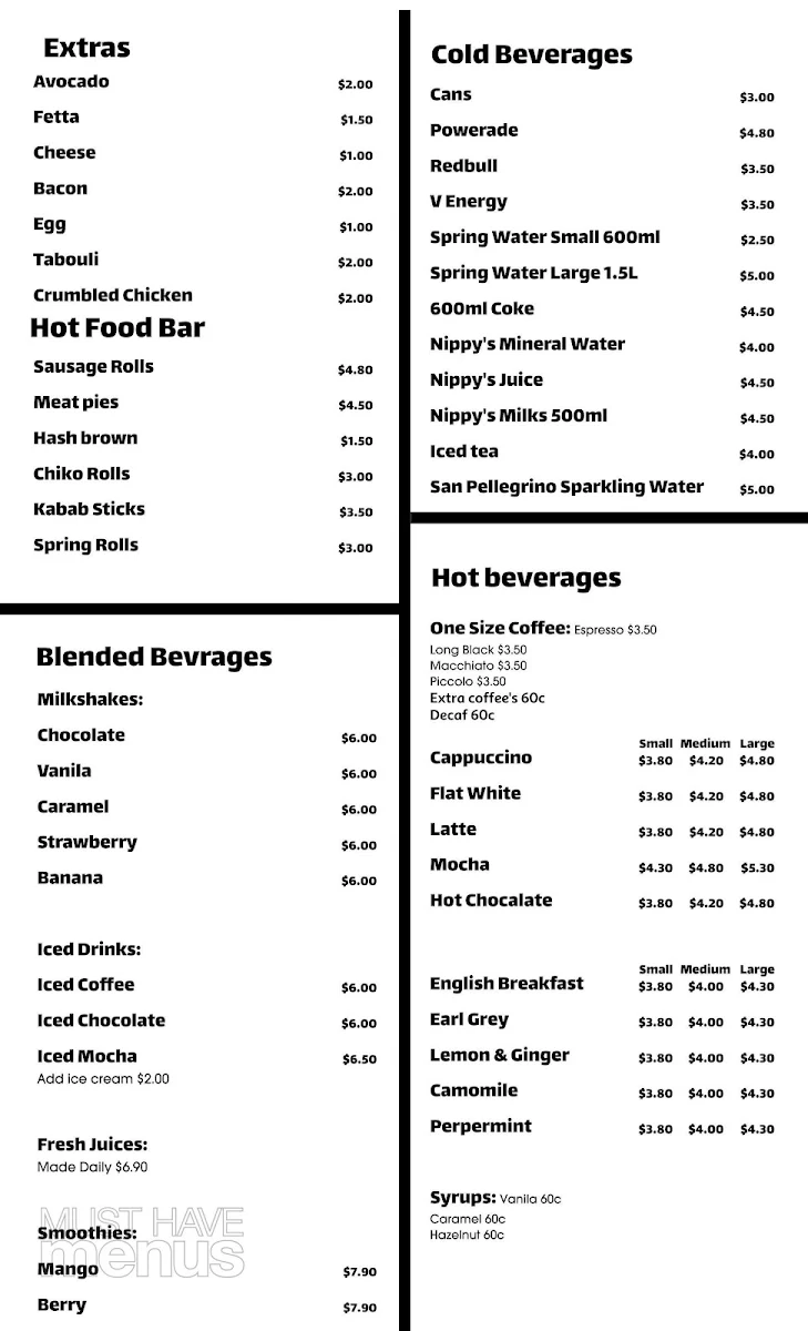 Menu, RC Haus