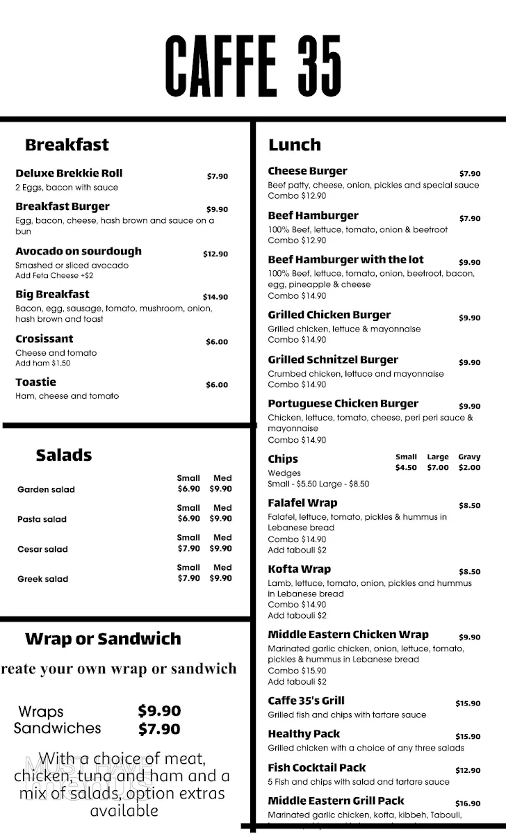 Menu, RC Haus