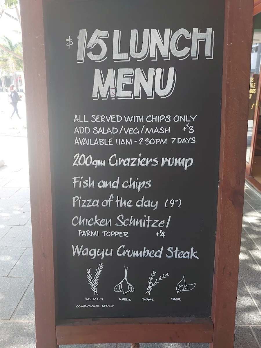 Menu, Cecil Hotel