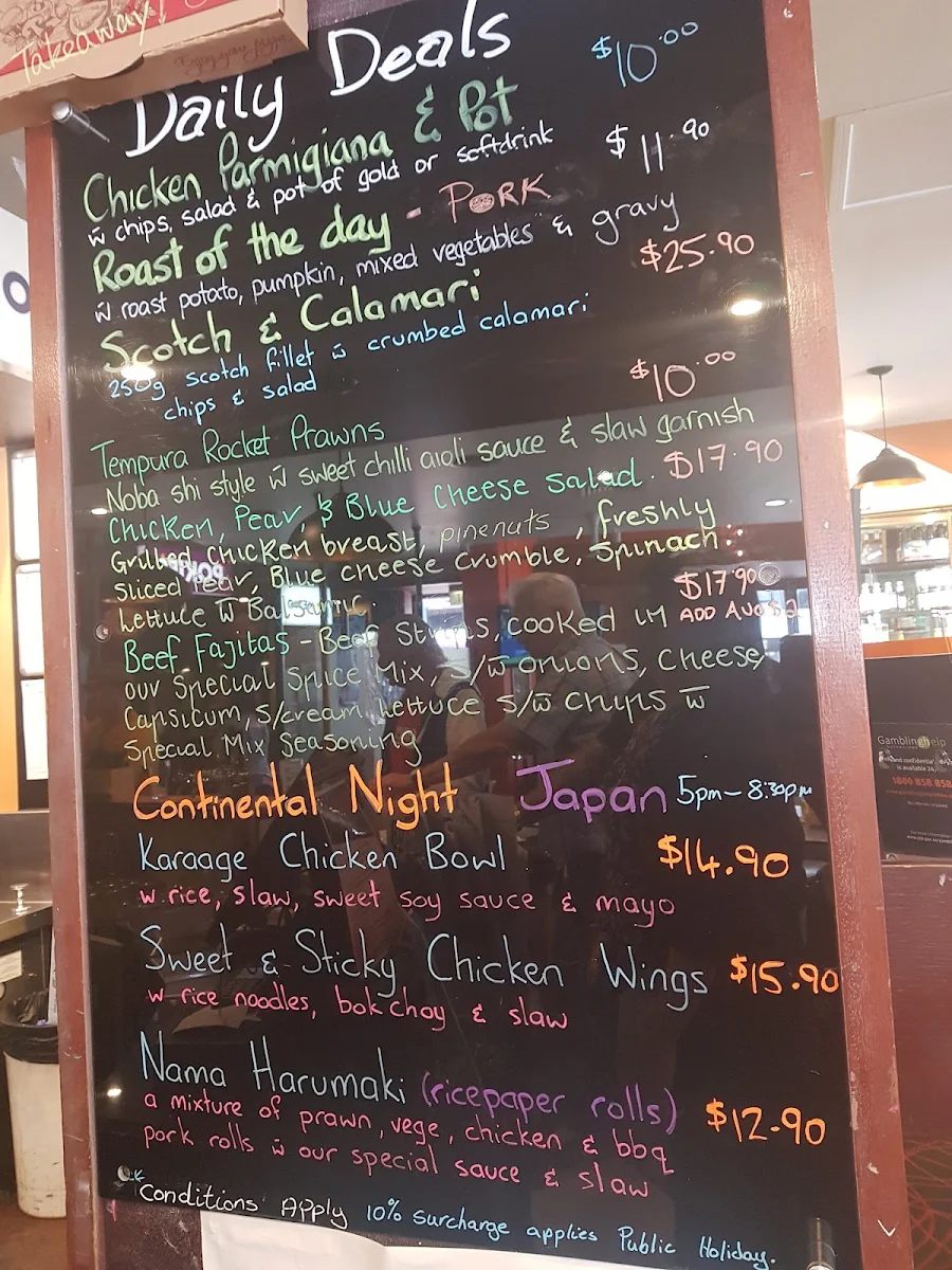 Menu, Cecil Hotel