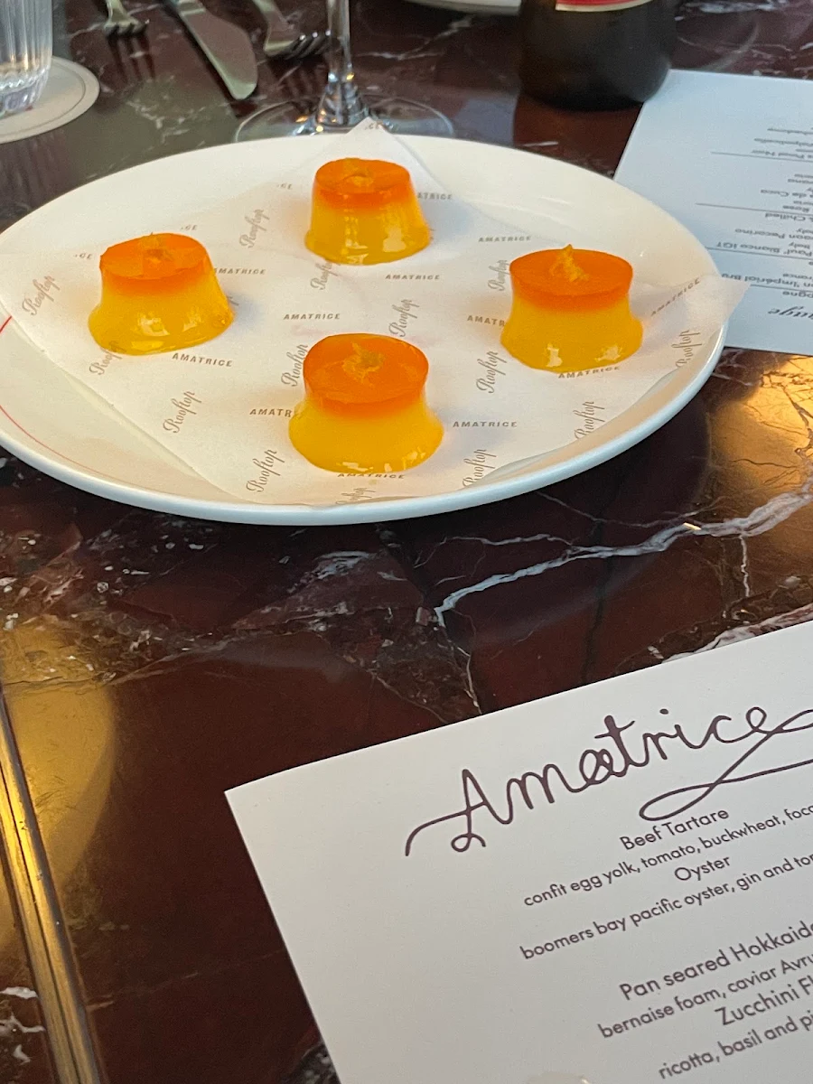 Menu, Amatrice Rooftop Restaurant