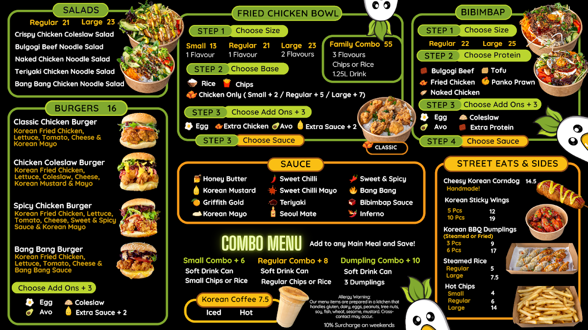 Menu, Country Seoul
