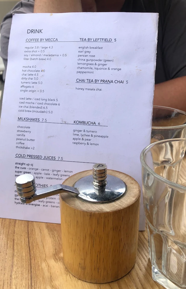 Menu, Hunter's Corner