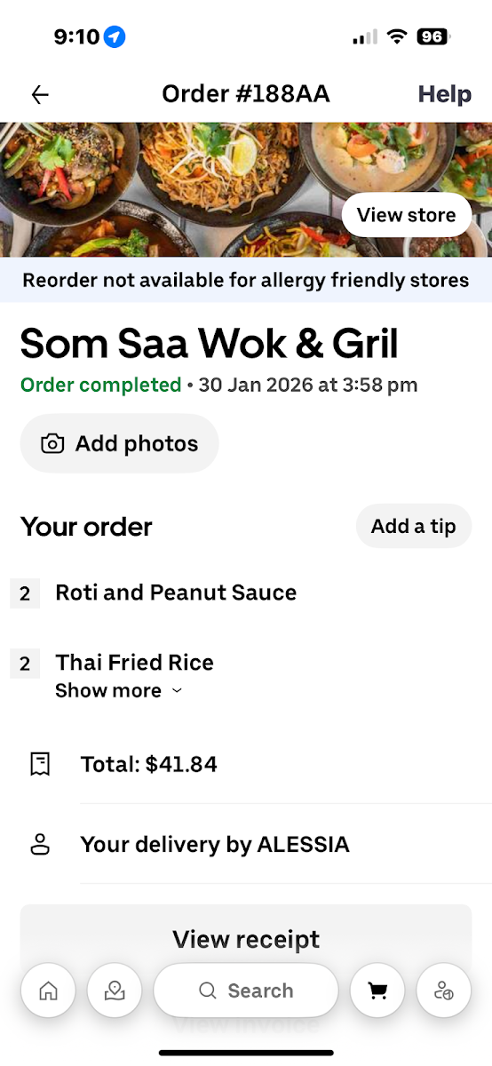 Menu, Som Saa Wok & Grill