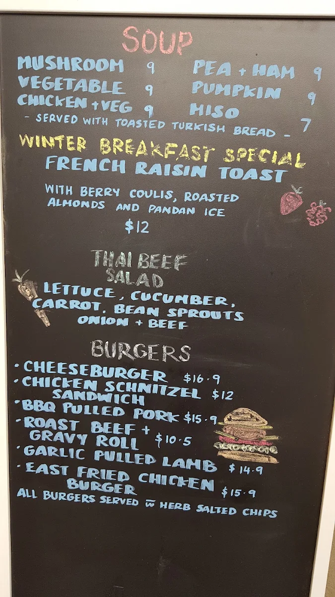 Menu, East Side Story