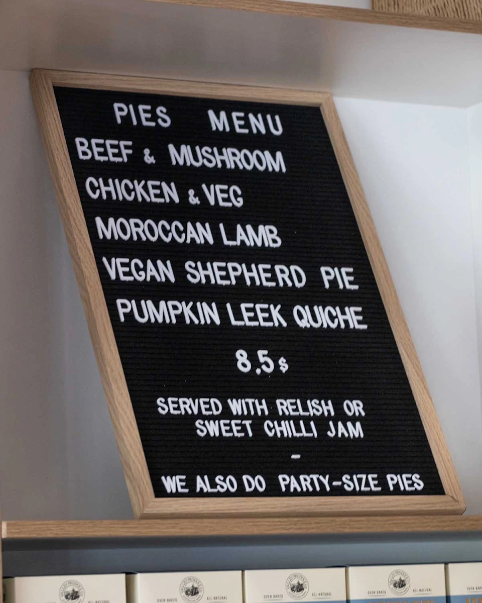 Menu, Murrumbeena Pantry